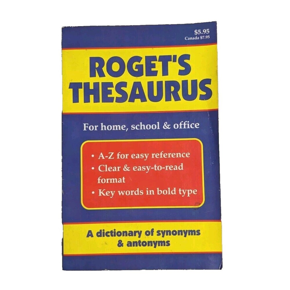 Thesaurus Roget's for classroom school home and office easy to read format book